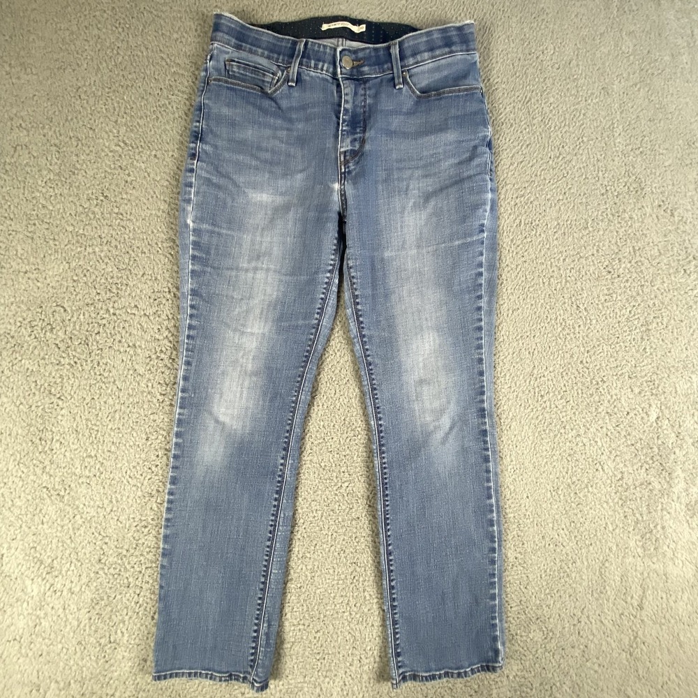 Levis Jeans Womens 10 Blue 525 Straight Perfect Waist Light Wash Denim Cotton
